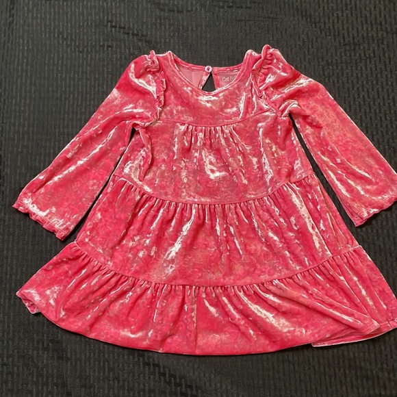 Cat & Jack Velour Pink Top  Size US XS (3T) and Old Navy pink Tights size 4T - Picture 11 of 15